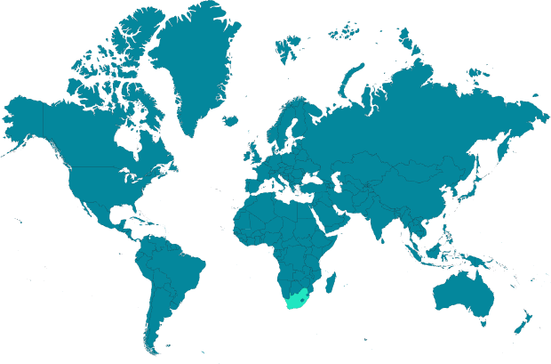 South Africa World Map
